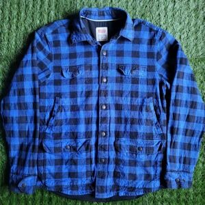 Levi's Flannel Plaid Light Jacket Multi Pocket